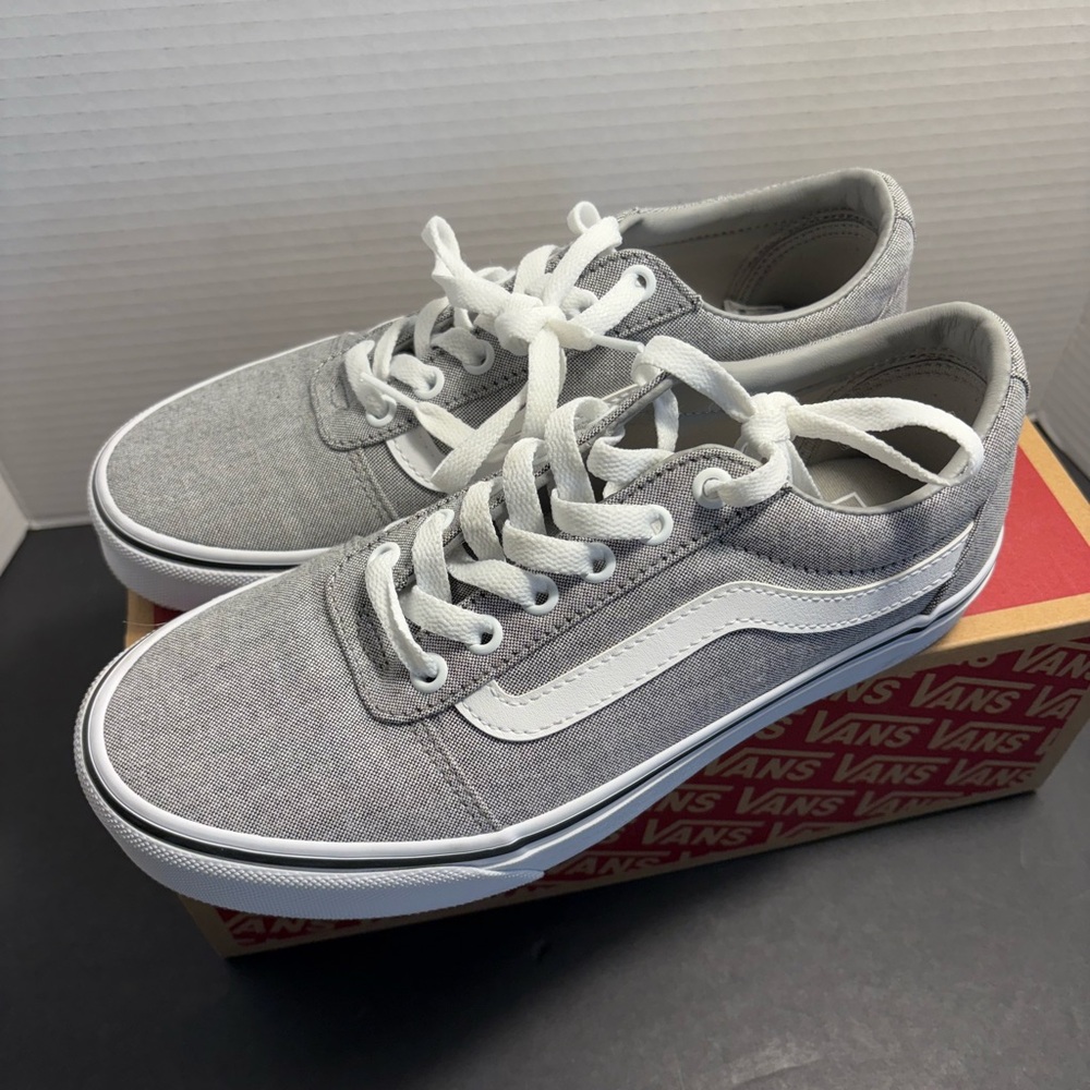 Vans Classic Gray and White Sneakers